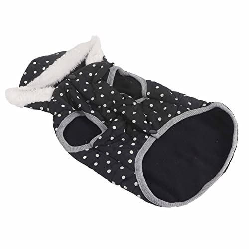 Tbest Pet Products Winterweste für Haustiere, elegant, gepolstert mit Punkten, mit Kapuze, für Hunde, kaltes Wetter und für kleine und mittelgroße Hunde, Catog-Kleidung (L) von Tbest