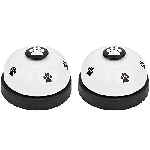 Tbkoeudhg Pet Glocke, 2 Paar Glöckchen aus Metall für Hunde mit rutschfester Gummihalterung, Klingel für Töpfchenbildung, Ring, für kleine Hunde, von Tbkoeudhg