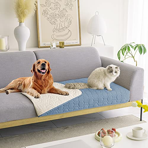 Tcksstex Wasserdichter und rutschfester Hundebettbezug und Haustierdecke, Sofa, Haustierbett, Matte, Auto-Inkontinenz-Matratzenschoner, Möbel-Couchbezug für die meisten Katzen, Hunde, Haustiere < 30 x von Tcksstex