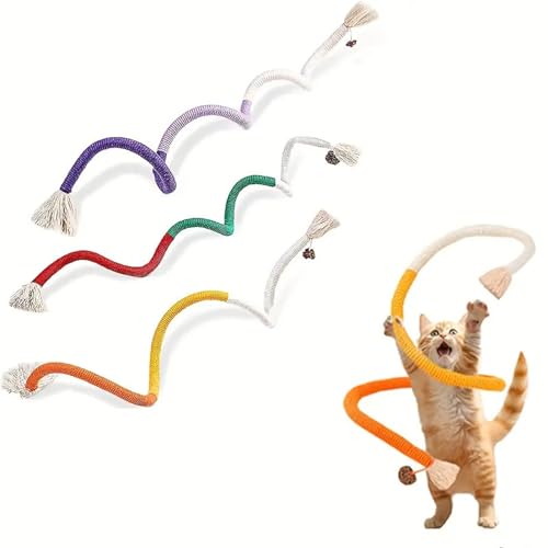 Tcnzdy 3 Stück Matatabi Stick Katze,Twiggle Tail Katzenspielzeug,Haustierbedarf Bissfestes Zubehö,Interaktives Katzenspielzeug,Katzen Kausticks, gelten für Katzen Zahnpflege und Gegen Mundgeruch von Tcnzdy