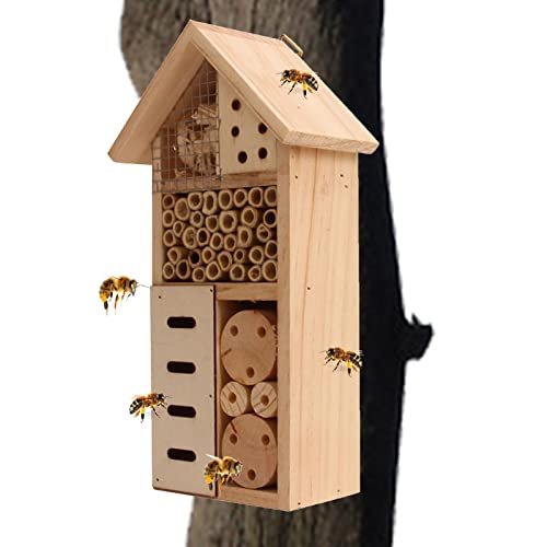 Haus, Holz-Bienenhaus zum Aufhängen im Freien, zum Aufhängen, für Bienen, Marienkäfer, Wohltätigkeitshabitat, Hotelgarten, Tebinzi von Tebinzi