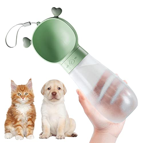 Tebinzi Hundewasserflaschenspender, Auslaufsicherer tragbarer Wasserspender für Hunde, 600 ml Welpen-Reise-Wassernapf, tragbare Haustier-Wasserflasche, auslaufsichere Flasche, Katzen-Wassernapf von Tebinzi