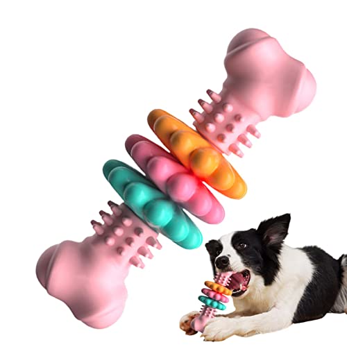 Tebinzi Molar Clean Teeth Rubber Toy, Puppies Teething Toys for Boredom, Teeth Cleaning and Gum Massage Tough Dog Toys for Small and Medium Dogs von Tebinzi