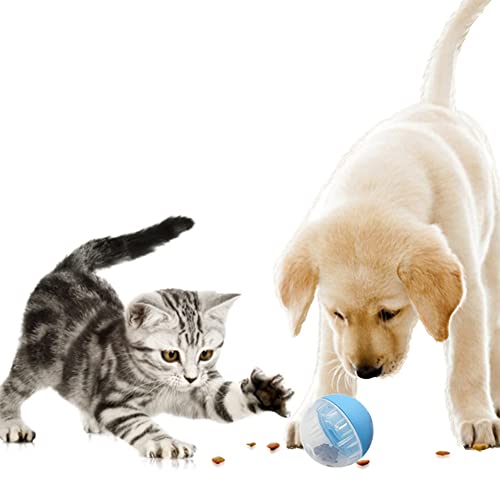 Techigher Haustier-Futterball, Leckage-Futterball, Haustierfutterspender, interaktiver Hunde-Futterball, IQ-Training, pädagogisches Spielzeug für kleine, mittelgroße Hunde und Katzen, Blau wie abgebildet von Techigher