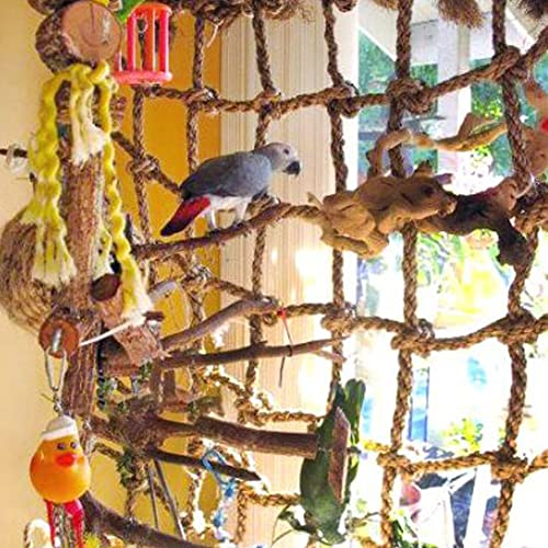 Techigher Vogel-Papageien-Seil, Kletternetz, verdicktes Seil, zum Aufhängen, Schaukel, Kauspielzeug, Spielzeug, Größe M von Techigher