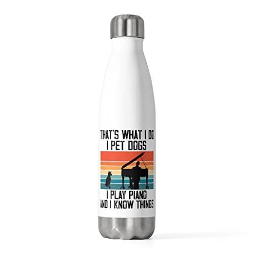 Isolierte Flasche, 590 ml, Haustier-Spielklavier und Know Thing, Haustierliebhaber, lustiger Pelz, 590 ml von Teegarb Letter Blanket