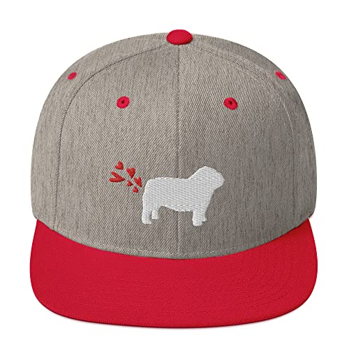 Snapback Hat Lustiger Hund Haustier Liebhaber Pooch Hund Welpen Enthusiast Humorvolle Doggies Doggy Pets Foxhound Papillon, Heather Grey/Red, Einheitsgröße von Teegarb Letter Blanket