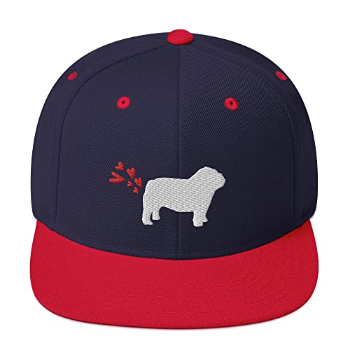 Snapback Hut für Hundefreunde, Hunde-Liebhaber, Hundewelpenliebhaber, humorvolle Hunde, Foxhound Papillon, Marineblau/Rot, Einheitsgröße von Teegarb Letter Blanket