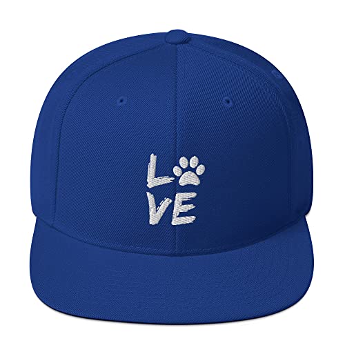 Snapback Hut Hund Pfoten Liebhaber Pfote Hund Mama Haustier Liebe, Königsblau, EinheitsgröÃŸe von Teegarb