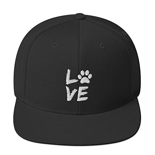 Snapback Hut Hund Pfoten Liebhaber Pfote Hund Mama Haustier Liebe, Schwarz, EinheitsgröÃŸe von Teegarb