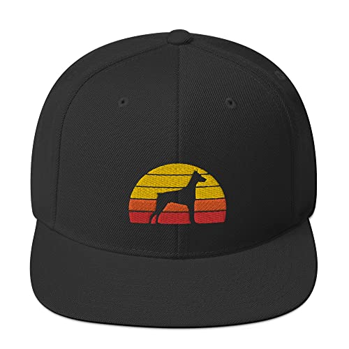 Snapback Mütze Dobermann Hündchen Vintage Deutscher Hund Papa Rottweiler, Schwarz, EinheitsgröÃŸe von Teegarb