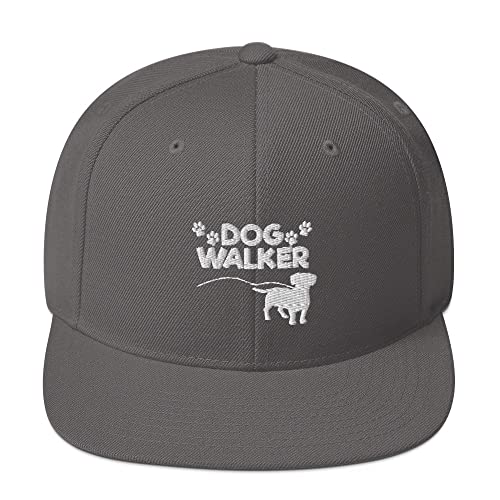 Teegarb Snapback Hat Dog Walker Doggie Walking Work Lover Pet, Dunkelgrau, EinheitsgröÃŸe von Teegarb