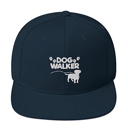 Teegarb Snapback Hat Dog Walker Doggie Walking Work Lover Pet, Dunkelmarineblau, EinheitsgröÃŸe von Teegarb