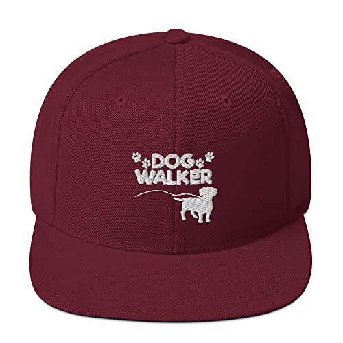 Teegarb Snapback Hat Dog Walker Doggie Walking Work Lover Pet, Kastanienbraun, EinheitsgröÃŸe von Teegarb