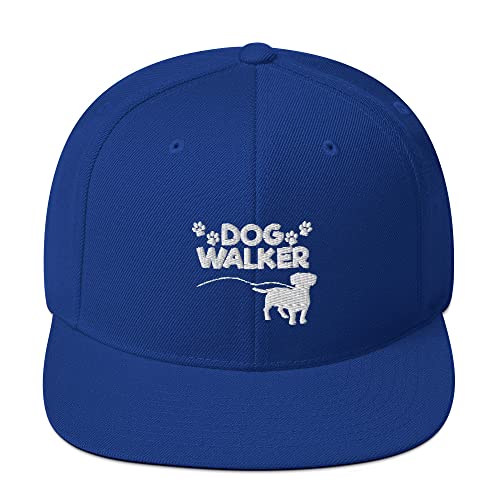 Teegarb Snapback Hat Dog Walker Doggie Walking Work Lover Pet, Königsblau, EinheitsgröÃŸe von Teegarb