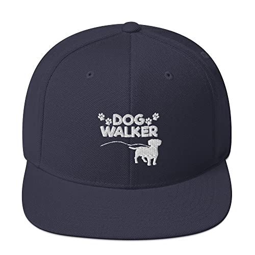 Teegarb Snapback Hat Dog Walker Doggie Walking Work Lover Pet, Marineblau, EinheitsgröÃŸe von Teegarb