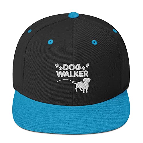 Teegarb Snapback Hat Dog Walker Doggie Walking Work Lover Pet, Schwarz/Blaugrün, EinheitsgröÃŸe von Teegarb