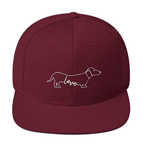 Teegarb Snapback Hut Dackel Hund Wiener Mom Sketch Hotdog Hunde Pelz Haustier Liebhaber, Kastanienbraun, EinheitsgröÃŸe von Teegarb