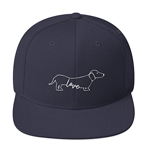 Teegarb Snapback Hut Dackel Hund Wiener Mom Sketch Hotdog Hunde Pelz Haustier Liebhaber, Marineblau, EinheitsgröÃŸe von Teegarb