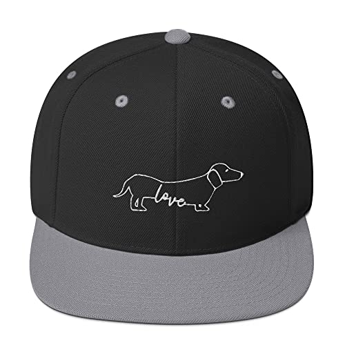 Teegarb Snapback Hut Dackel Hund Wiener Mom Sketch Hotdog Hunde Pelz Haustier Liebhaber, Schwarz / Silber, EinheitsgröÃŸe von Teegarb