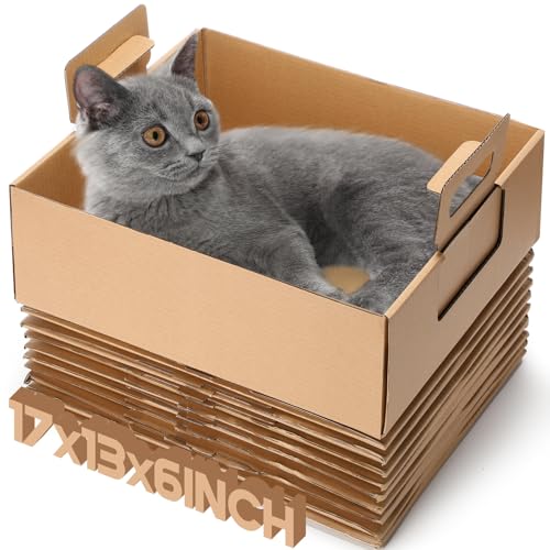 Teenyyou Teenyyou 10 Stück Einweg-Katzentoiletten für Katzen, Papier, Katzentoilette, wasserdicht, auslaufsicher, faltbar, tragbare Reise-Toilette für Katze, Kätzchen, Hamster, Kaninchen, von Teenyyou