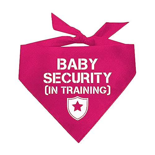 Baby Security in Training Baby Ankündigung Hundehalstuch (Hot Pink, OS 223) von Tees & Tails