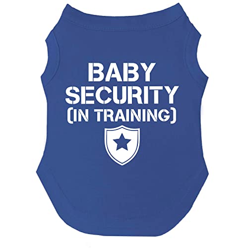 Baby Security in Training Hunde-T-Shirt, Größen für Welpen, Spielzeug und große Rassen, Königsblau XL von Tees & Tails