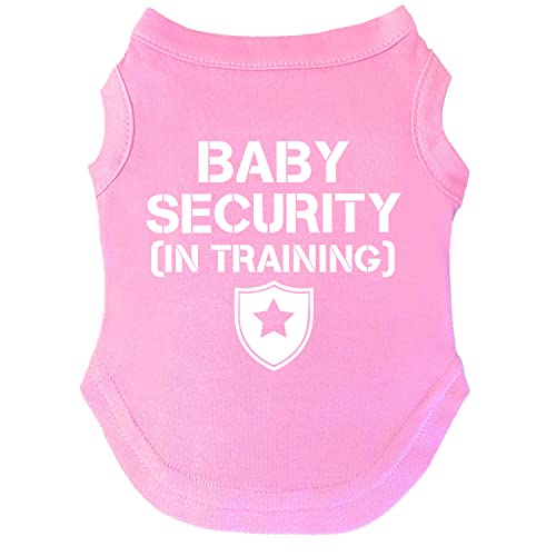 Baby Security in Training Hunde-T-Shirt Größen für Welpen, Spielzeug und große Rassen (Baby Pink 6XL) von Tees & Tails