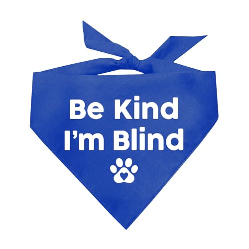 Be Kind I'm Blind Hundehalstuch, dreieckig, verschiedene Farben von Tees & Tails