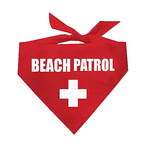 Beach Patrol Lifeguard Hundehalstuch, Rot, OS 748 von Tees & Tails