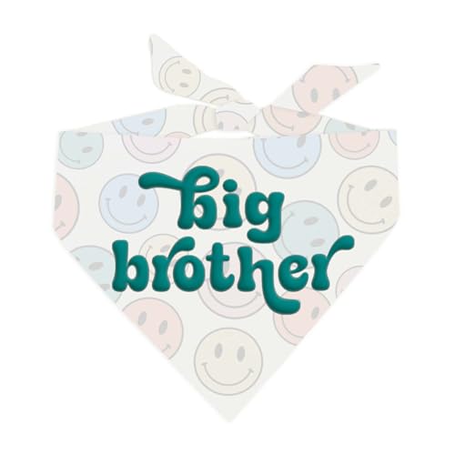 Big Brother Hundehalstuch mit Puff bedruckt, Smile Face, OS Puff7 von Tees & Tails