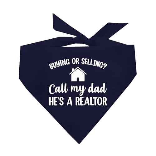 Hundehalstuch Call My Dad He's A Realtor, Marineblau (OS 544) von Tees & Tails