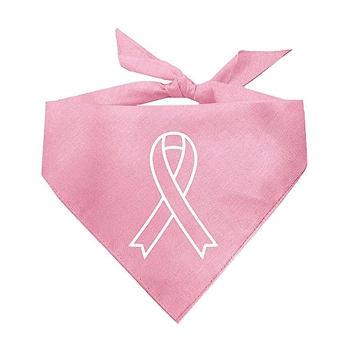 Cancer Ribbon Brustkrebs-Hundehalstuch, Babyrosa, OS 810 von Tees & Tails