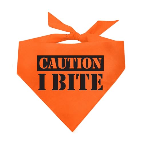 Caution I Bite Hundehalstuch, verschiedene Farben von Tees & Tails