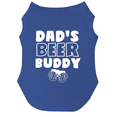 Dad's Beer Buddy T-Shirt für Vatertag, Größen für Welpen, Spielzeug und große Rassen (Königsblau, 5X-Large 761) von Tees & Tails