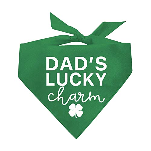 Dad's Lucky Charm Kleeblatt St. Patrick's Dog Bandana (verschiedene Farben) von Tees & Tails