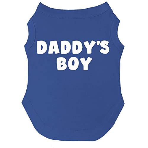 Daddy's Boy Vatertag Hund Tee Shirt Größen für Welpen, Spielzeug und große Rassen (Königsblau, 5X-Large 943) von Tees & Tails