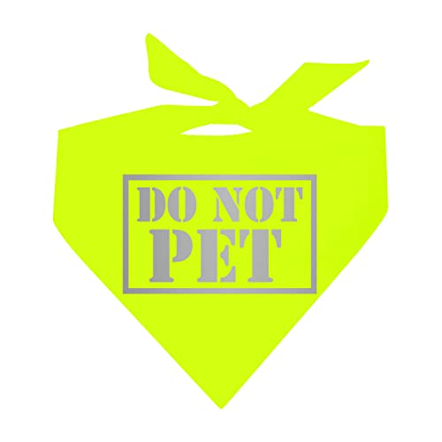 Do Not Pet Hundehalstuch, reflektierend, hohe Sichtbarkeit, Neon, verschiedene Farben von Tees & Tails