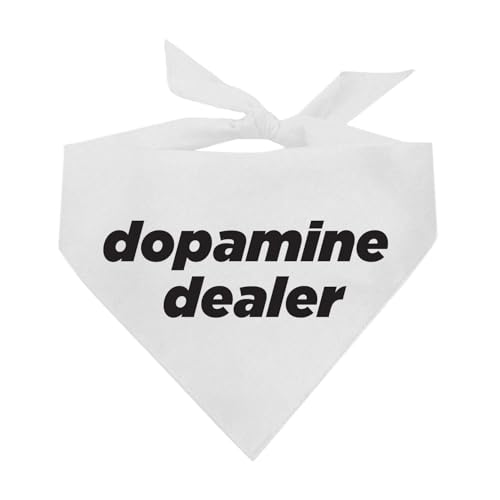 Dopamine Dealer Hundehalstuch GB (Weiß, OS 1145) von Tees & Tails