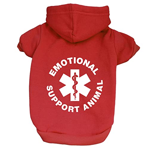 Emotional Support Animal (ESA) Hunde-Kapuzenpullover mit Fleece gefüttert, verschiedene Farben von Tees & Tails