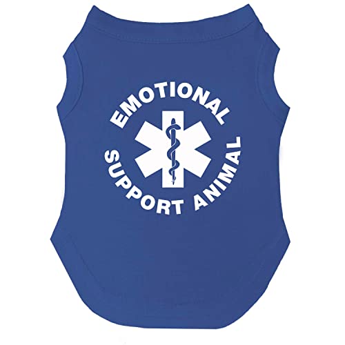 Emotional Support Hunde-T-Shirt, Größen für Welpen, Spielzeug und große Rassen (209 Royal, 3XL) von Tees & Tails