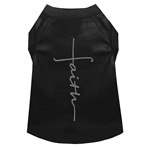 Faith Cross Religiöses Hunde-T-Shirt, Größen für Welpen, Spielzeug und große Rassen (verschiedene Farben) von Tees & Tails