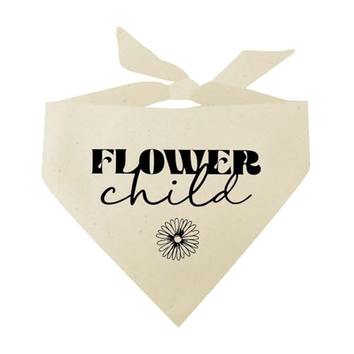 Flower Child Frühlings-Hundehalstuch (Natur, OS 1229) von Tees & Tails