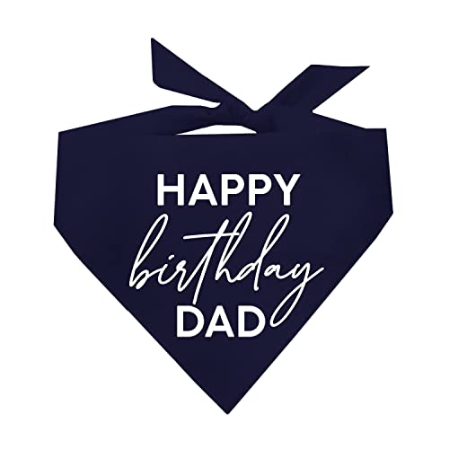 Happy Birthday Dad Hundehalstuch (958 Navy, Einheitsgröße) von Tees & Tails