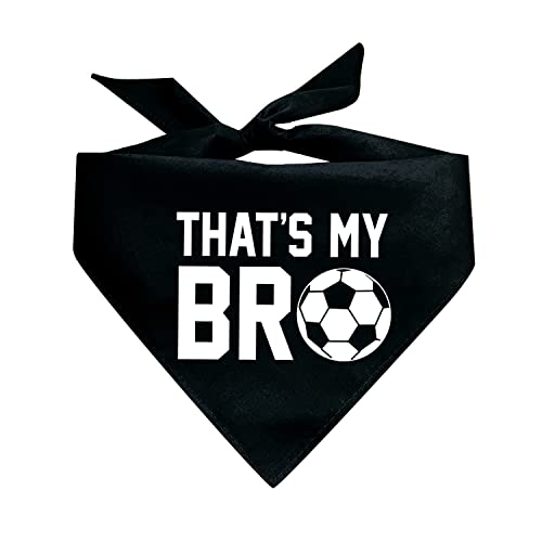 That's My Bro Hundehalstuch mit Fußballmotiv, Schwarz, OS 533 von Tees & Tails