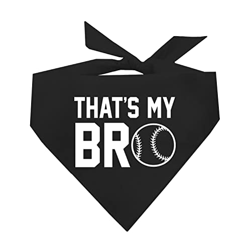 That's My Bro Baseball-Hundehalstuch, Schwarz, OS 535 von Tees & Tails