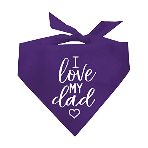 Hundehalstuch, bedruckt, Aufschrift "I Love My Dad", verschiedene Farben von Tees & Tails