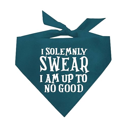 Hundehalstuch "I Solemnly Swear I Am Up To No Good", Blaugrün, OS 1101 von Tees & Tails