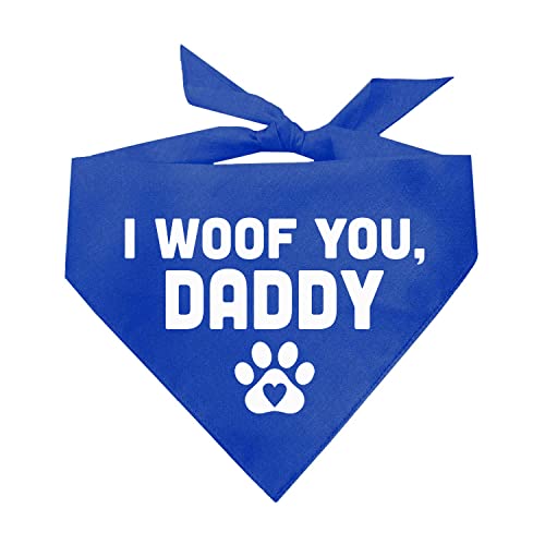 I Woof You Hundehalstuch, mit Herz, Pfote, Vatertag, verschiedene Farben von Tees & Tails