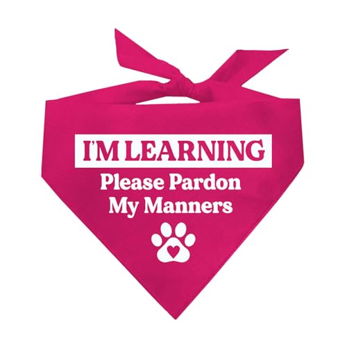 I'm Learning Please Pardon My Manners Hundehalstuch, verschiedene Farben von Tees & Tails